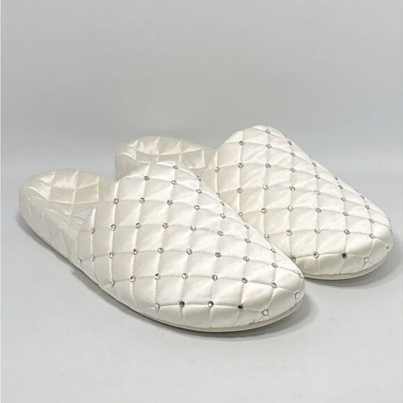 Jimmy Choo Crystal Embellished Satin Slippers size 39 - Picture 7 of 11